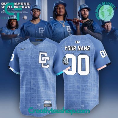 Washington Nationals 2025 City Connect District Blueprint Special Baseball Jersey