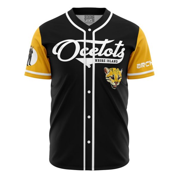 Whore Island Ocelots Archer V3 Baseball Jersey