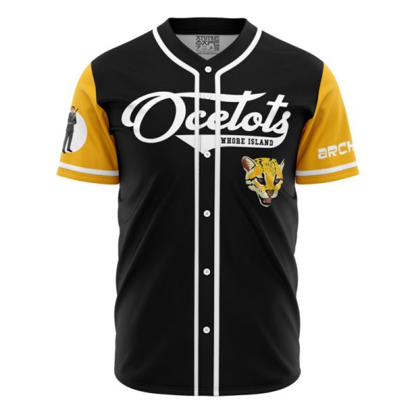 Whore Island Ocelots Archer V3 Baseball Jersey