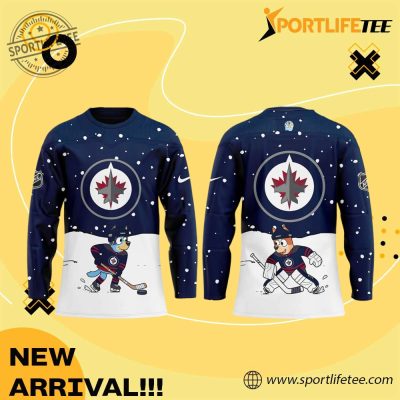 Winnipeg Jets X Bluey And Bingo Hockey Jersey