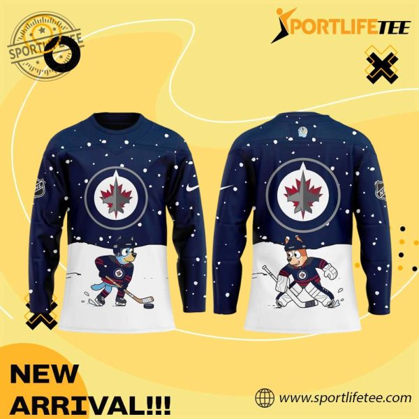 Winnipeg Jets X Bluey And Bingo Hockey Jersey