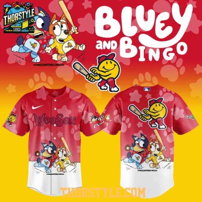 Worcester Red Sox Bluey And Bingo Anniversary 2025 Baseball Jersey
