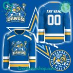 Roanoke Rail Yard Dawgs Special New Logo Custom Hockey Jersey - Blue