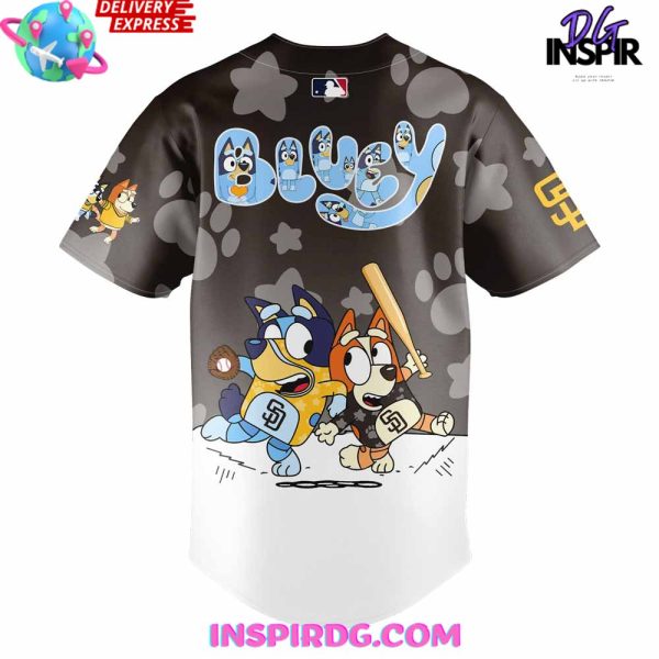 San Diego Padres Bluey And Bingo Special Brown Jersey