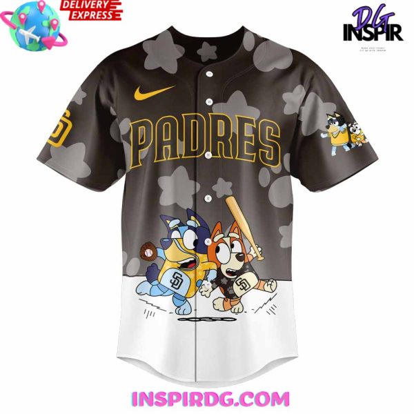 San Diego Padres Bluey And Bingo Special Brown Jersey