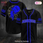 Aquarius Zodiac Baseball Jersey - Stylish Black & Blue Star Sign Apparel