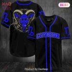Capricorn Zodiac Baseball Jersey - Stylish Black & Blue Horoscope Shirt