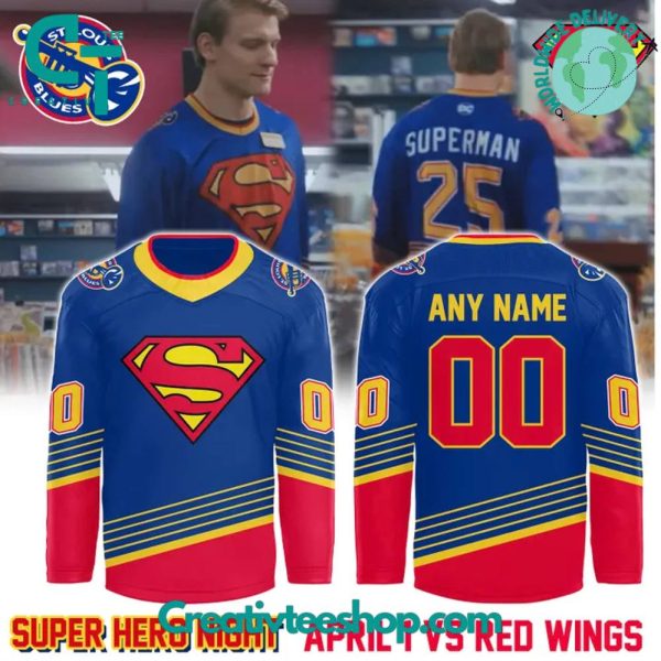 St. Louis Blues X Super Hero Night Special Hockey Jersey