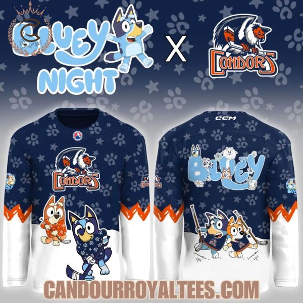 Bakersfield Condors Bluey Night Game Hockey Jersey