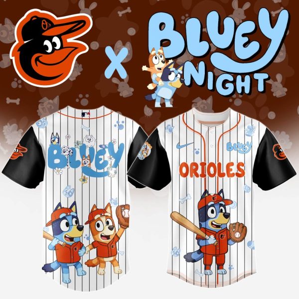 Baltimore Orioles Mlb X Bluey And Bingo Special Edition Jersey