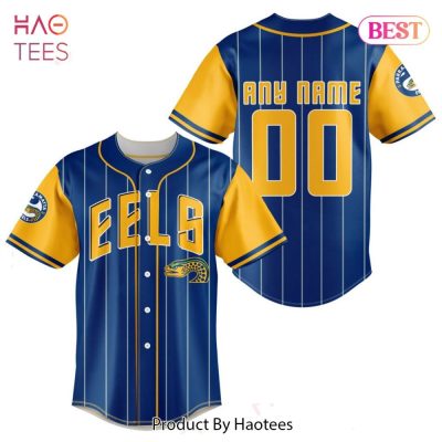 Custom Eels Baseball Jersey - Personalize Your Name & Number - Blue & Gold Team Shirt