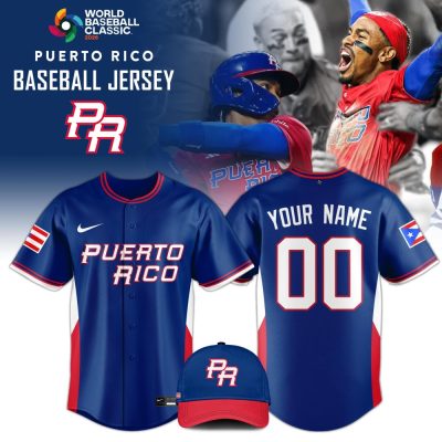 Puerto Rico Baseball 2026 World Baseball Classic Jersey Limited Edition Blue (Jersey Only)