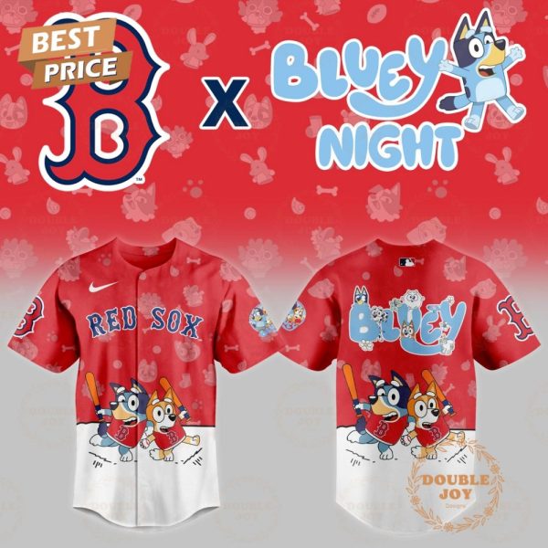 2025 Boston Red Sox Mlb X Bluey Night Baseball Jersey Limited Edition