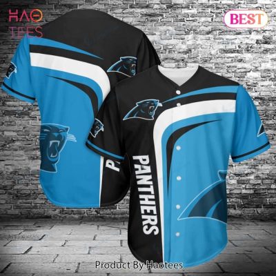 Stylish Panthers Baseball Jersey – Bold Black & Blue Design For Fans