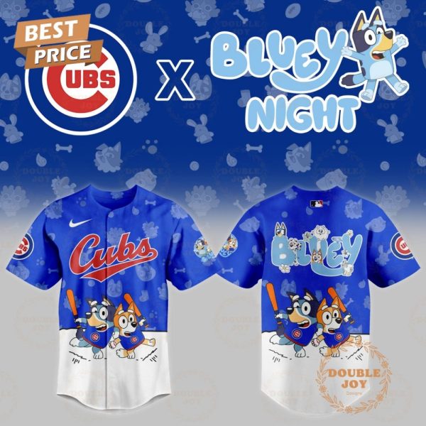 Chicago Cubs Mlb X Bluey Night 2025 Limited Edition Baseball Jersey