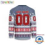 Columbus Blue Jackets 2025 Nhl Christmas Personalized Hockey Jersey Design