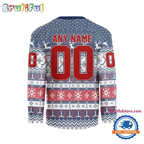 Columbus Blue Jackets 2025 Nhl Christmas Personalized Hockey Jersey Design