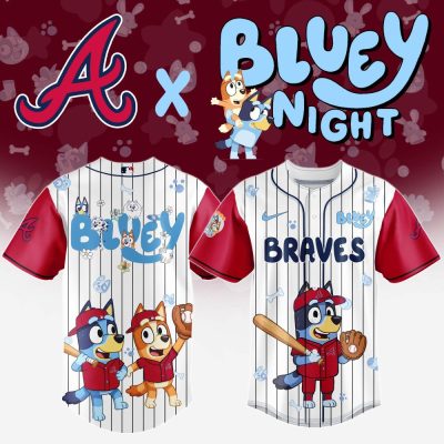 Bluey X Braves Kids' Jersey - Limited Edition Baseball Fun Shirt