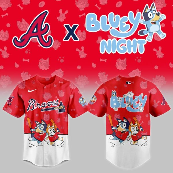 Limited Edition Braves X Bluey Night Jersey – Perfect For Fans & Collectors!