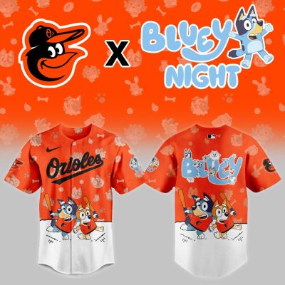 Limited Edition Orioles X Bluey Kids' Jersey - Vibrant Fun Sportswear!