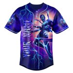 Custom Blue Beetle Baseball Jersey - Personalized Name & Number - Vibrant Hero Design