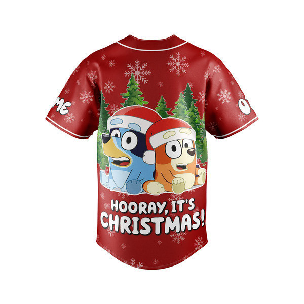 Festive Bluey Christmas Baseball Jersey – Kids Holiday Shirt Gift 🎄