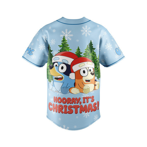 Festive Bluey Christmas Baseball Jersey - Holiday Fun For Kids & Fans!