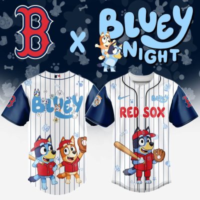 Limited Edition Bluey X Red Sox Kids' Jersey – Perfect For Young Baseball Fans!