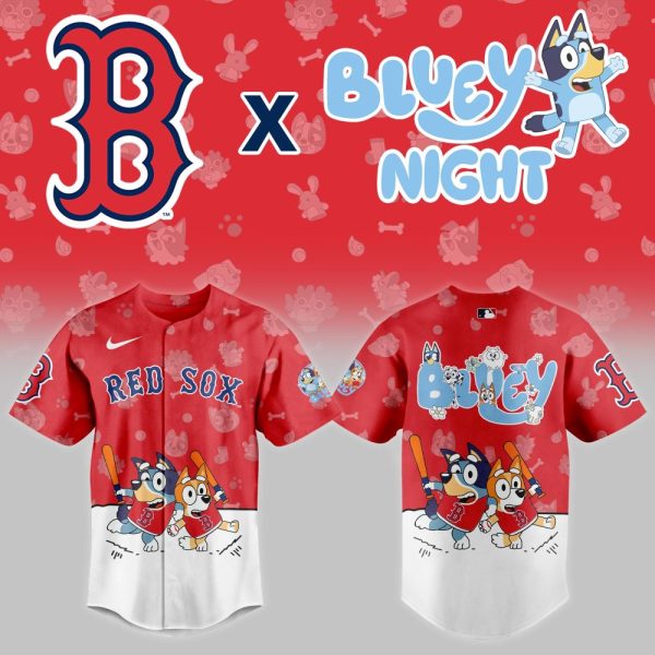 Limited Edition Red Sox X Bluey Night Jersey - Kids' Favorite! Perfect Gift For Little Fans!