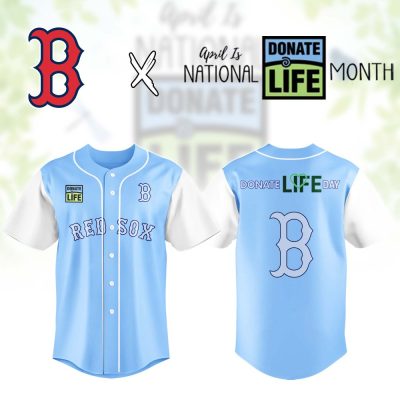 Support Donate Life Month: Limited Edition Red Sox Blue Jersey - Get Yours Now!