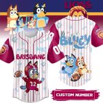 Custom Bluey Brisbane Lions Jersey - Kids Personalized Sports Shirt