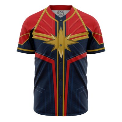 Unleash Your Superhero Style: Premium Red & Blue Star Baseball Jersey - Limited Edition!