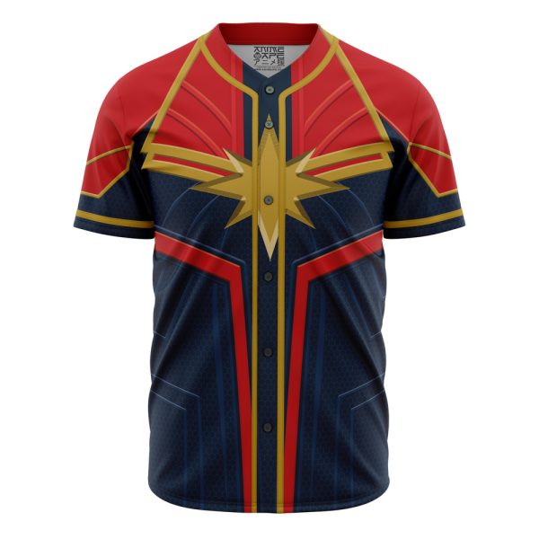 Unleash Your Superhero Style: Premium Red & Blue Star Baseball Jersey - Limited Edition!