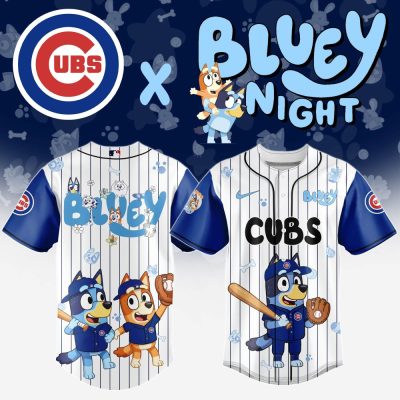Cubs X Bluey Night Kids' Baseball Jersey – Limited Edition Fun Apparel