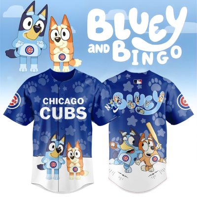 Bluey & Bingo Chicago Cubs Kids Jersey – Fun Mlb Apparel For Little Fans!