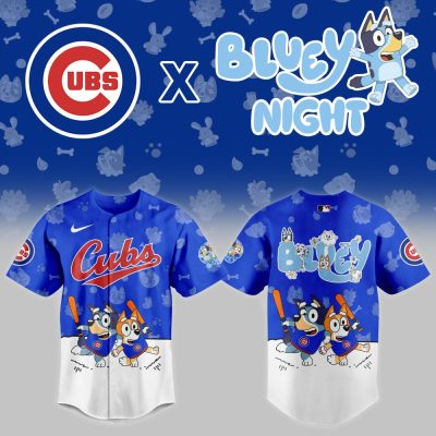 Cubs X Bluey Night Kids' Jersey - Limited Edition Baseball Fun Apparel