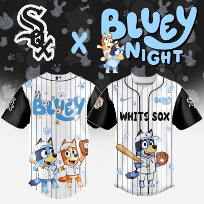 Limited Edition Bluey X White Sox Kids Jersey - Fun Baseball Design!