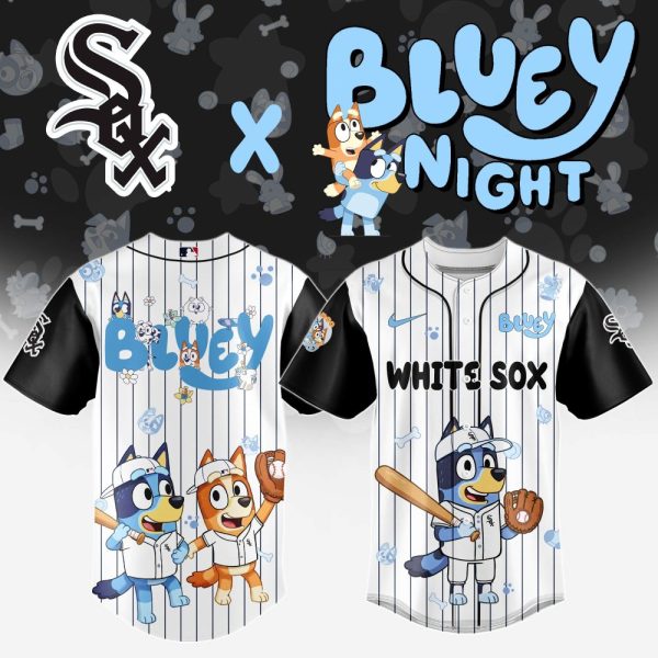 Limited Edition Bluey X White Sox Kids Jersey - Fun Baseball Design!