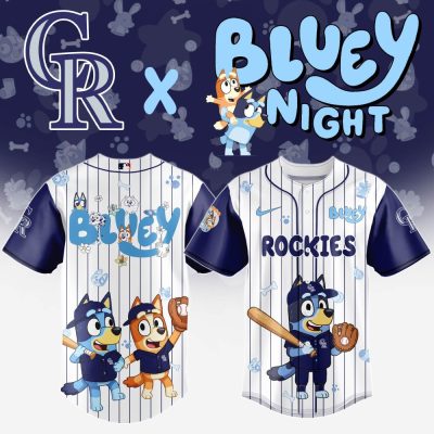 Limited Edition Bluey X Rockies Baseball Jersey – Perfect For Fans & Collectors!