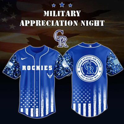 Limited Edition Rockies Military Appreciation Jersey – Honor & Style In Blue Camo
