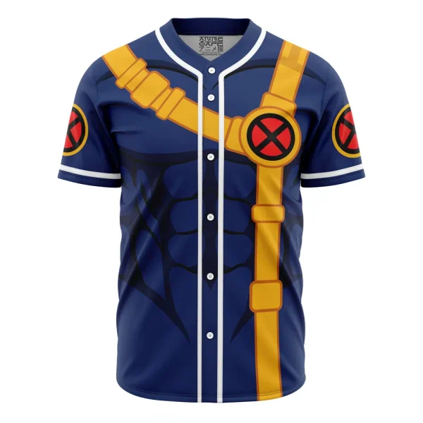 Unisex Blue Superhero Costume Baseball Jersey - Cosplay Style Sports Shirt
