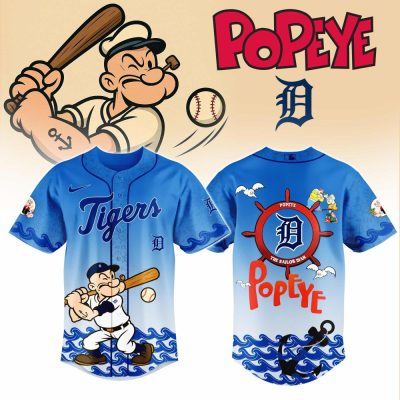 Limited Edition Popeye Tigers Jersey - Blue Baseball Shirt For Fans & Collectors