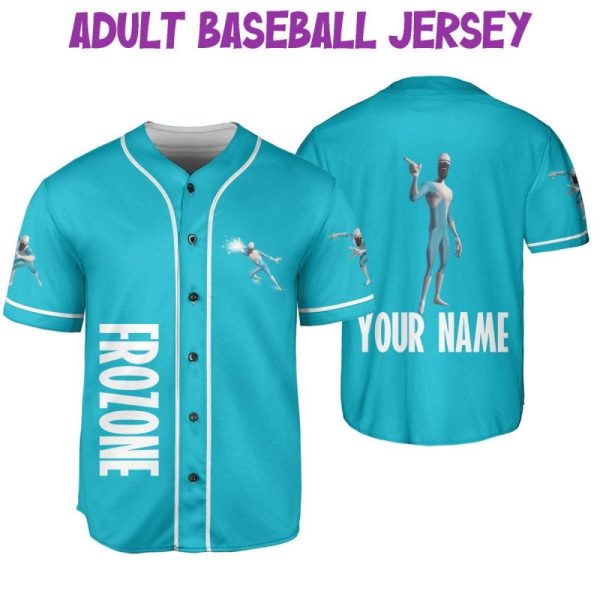 Customizable Blue Baseball Jersey For Kids/Youth/Adults - Add Name & Number!