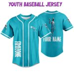 Customizable Blue Baseball Jersey For Kids/Youth/Adults - Add Name & Number!