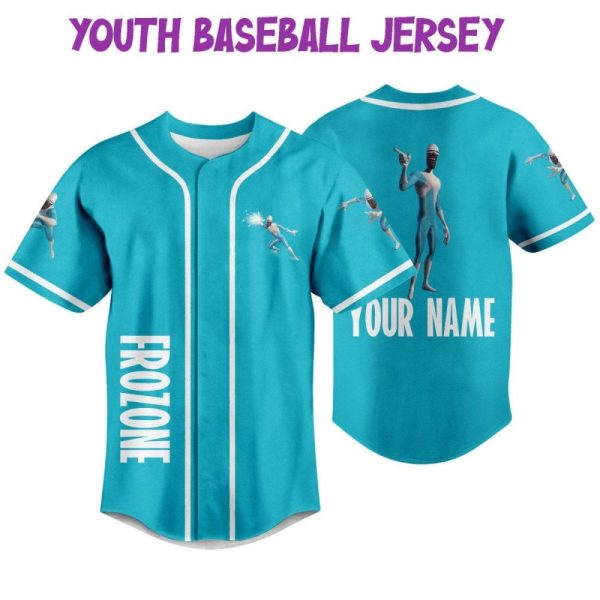 Customizable Blue Baseball Jersey For Kids/Youth/Adults - Add Name & Number!