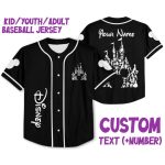Custom Disney Baseball Jersey - Personalized Name & Number For Kids/Youth/Adults