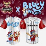 Bluey X El Paso Chihuahuas Baseball Jersey - Fun Cartoon Sportswear For Kids & Fans
