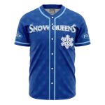 Snow Queens Blue Baseball Jersey - Stylish Frosted Design For Fans