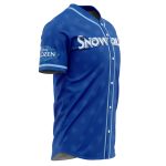 Snow Queens Blue Baseball Jersey - Stylish Frosted Design For Fans