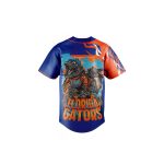 Florida Gators Men'S Baseball Jersey - Bold Alligator Graphic, Blue & Orange Fan Gear